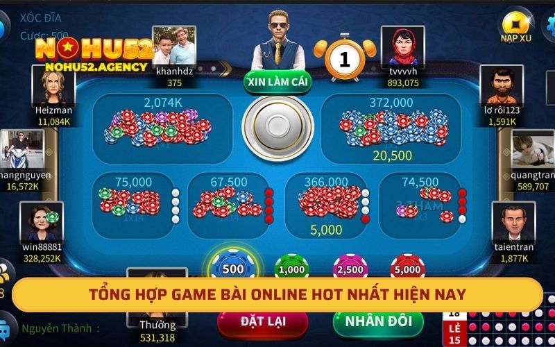 Tổng hợp game bài online hot nhất hiện nay